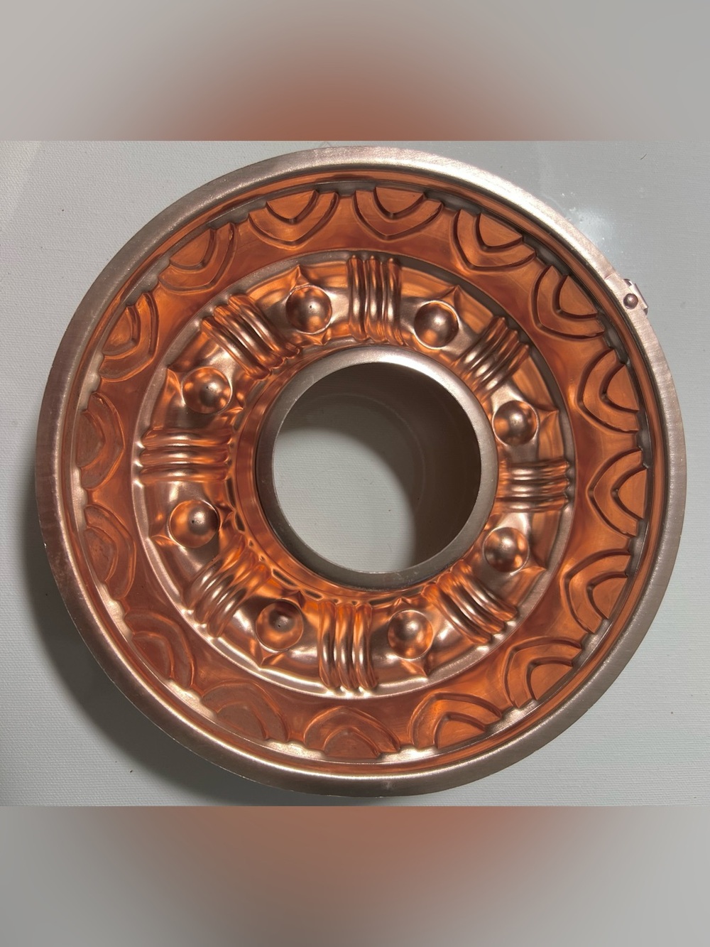 VTG Decorative Copper Jello Mold Ring Pan